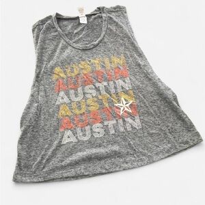 Grey Salt Creek Austin (Texas) Crop Tank Top, Size Small